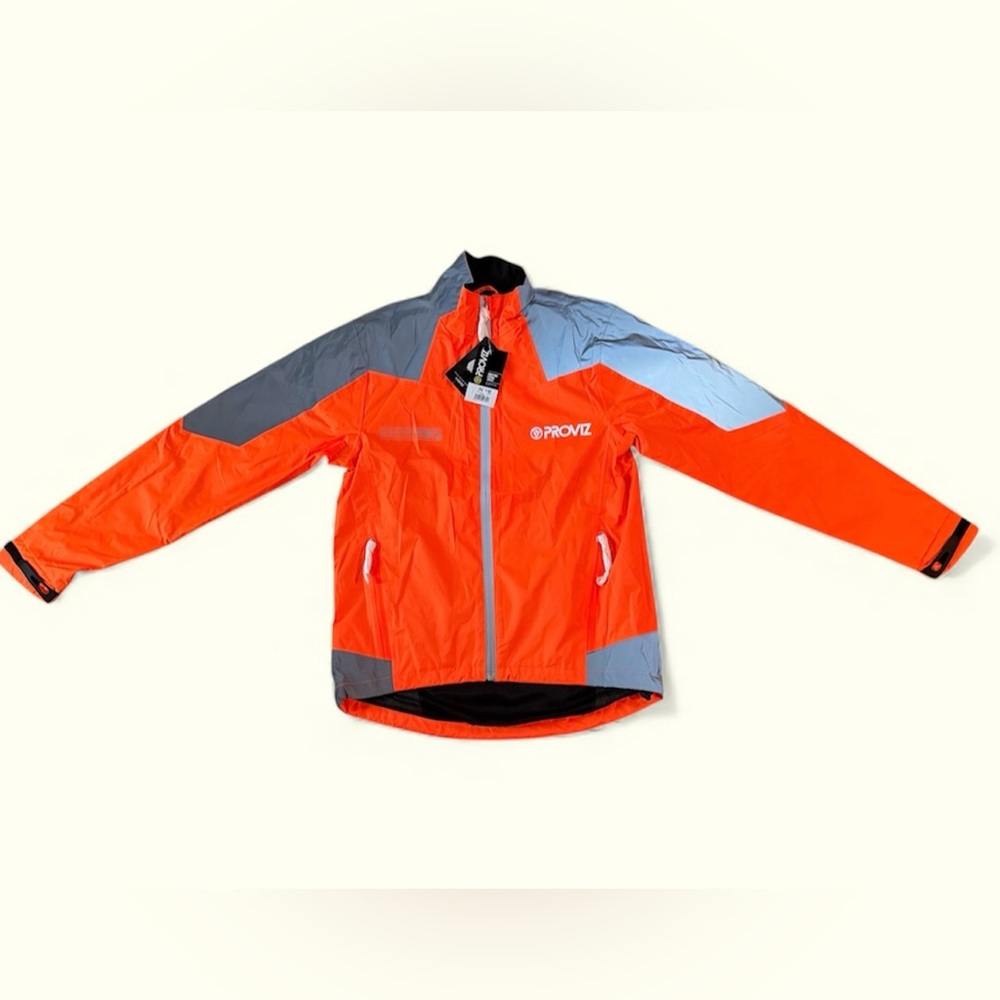 Proviz Nightrider Cyclying Jacket High Quality Reflective Waterproof Orange Mens